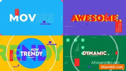 Dynamic Typographic Intro Openers template preview