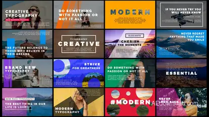 Dynamic Typography Titles template preview