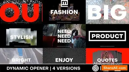 Dynamic Typography Opener Openers template preview