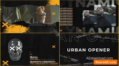 Dynamic Urban City Grunge Opener Openers template preview