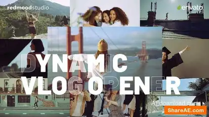 Dynamic Vlog Opener Openers template preview