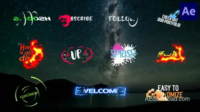 Dynanic Cartoon Titles | After Effects Titles template preview