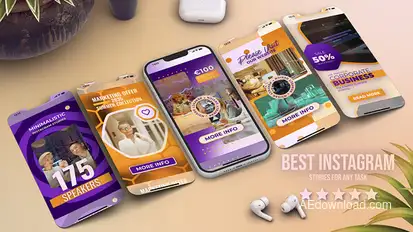 E-learning Vertical Promo Online Eduacation Video Displays template preview