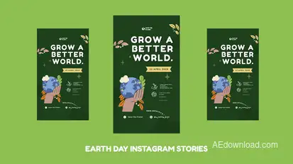 Earth Day Instagram Stories Openers template preview