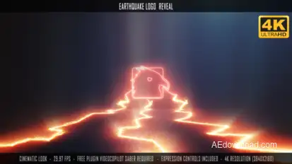 Earthquake Logo Reveal Logo Stings template preview