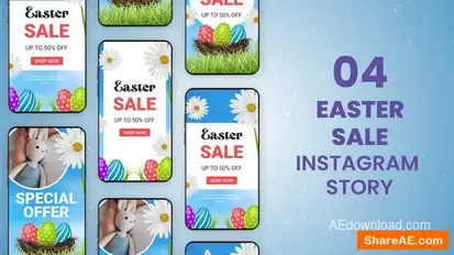 Videohive Easter Day Sale Instagram Story Elements template preview