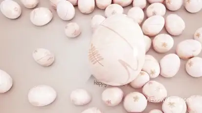 Easter Eggs Roll Over Logo Stings template preview