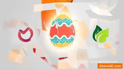 Easter Folding Logo Logo Stings template preview