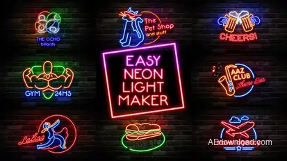 Easy Neon Lights Maker Openers template preview