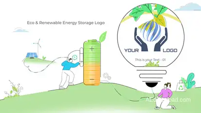 Eco & Renewable Energy Storage Logo Openers template preview