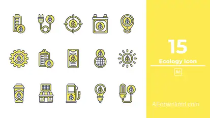Ecology Icon After Effect Elements template preview