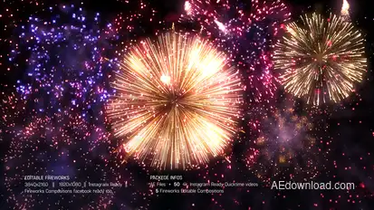 Editable Fireworks Template Titles template preview