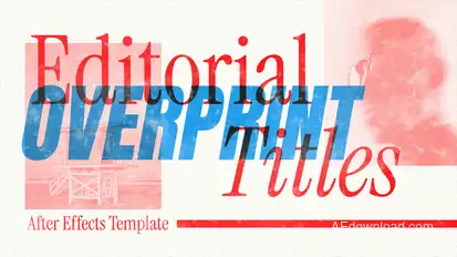 Editorial Overprint Titles Titles template preview
