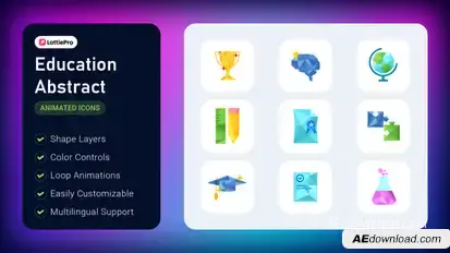 Education Abstract Elements template preview
