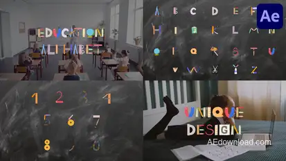 Education Art Alphabet | After Effects Elements template preview