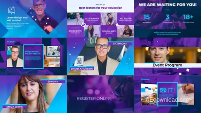 Education Event Promo Video Displays template preview