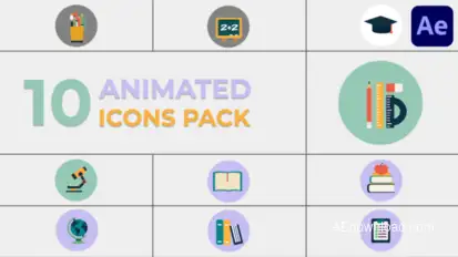 Education Icons for After Effects Elements template preview