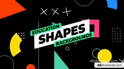 Education Shapes Backgrounds Elements template preview