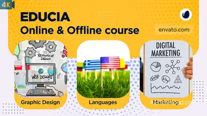 Education Slideshow Video Displays template preview