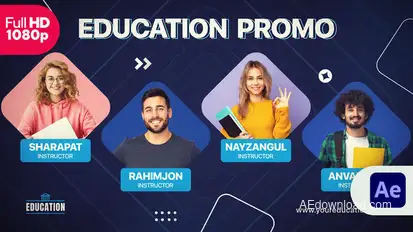 Educational Promo FHD Video Displays template preview