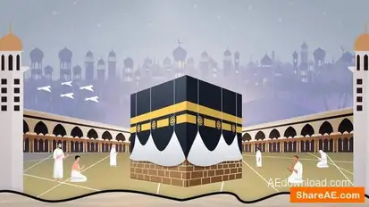 Eid Adha with Hajj Mubarak Openers template preview