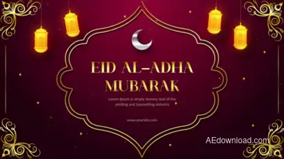 Eid al Adha - Greetings and Invitation Elements template preview