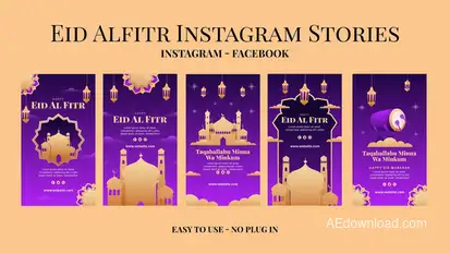 Eid Alfitr Instagram Stories Openers template preview