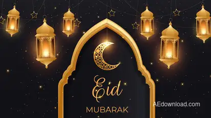 Eid Mubarak broadcast-packages template preview