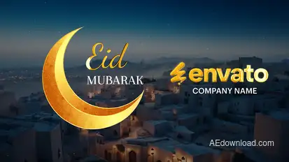 Eid Mubarak Logo Reveal Logo Stings template preview