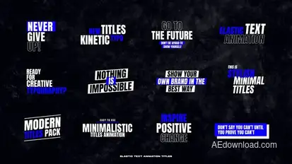 Elastic Text Animations / AE Titles template preview