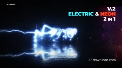 Electric and Neon Logo Reveal Logo Stings template preview