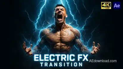 Electric FX Transition Pack – Powerful High-Voltage Motion FX AE Elements template preview
