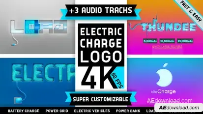 Electricity Battery Logo Charge Logo Stings template preview