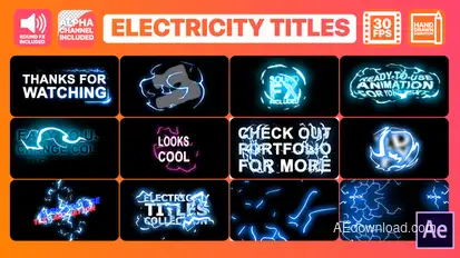 Electricity Titles Collection | After Effects Titles template preview