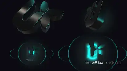 Elegant 3d logo reveal Logo Stings template preview