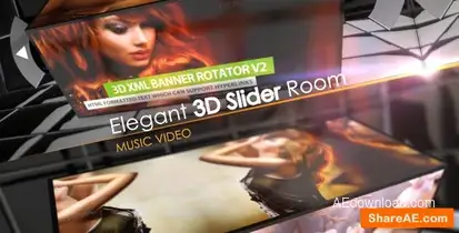 Videohive Elegant 3D Slider Room Video Displays template preview