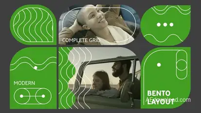 Elegant Bento Frame Design Video Displays template preview