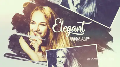 Elegant Brush Photo Slideshow Openers template preview