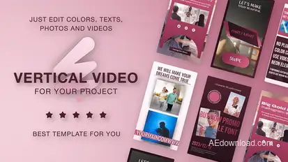 Elegant Burgundy Instagram Stories Promo Video Displays template preview