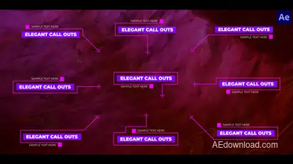 Elegant Call Outs | After Effects Titles template preview