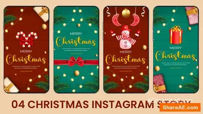 Videohive Elegant Christmas Day Instagram Story Elements template preview