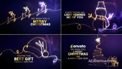 Elegant Christmas Greetings // Christmas Wishes Openers template preview