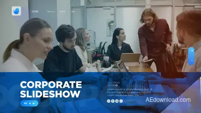 Elegant Corporate Slideshow Video Displays template preview