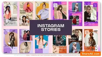 Elegant Instagram Stories Openers template preview