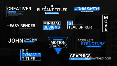 Elegant Lower Third Titles Elements template preview