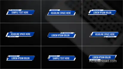 Elegant Lower Thirds Elements template preview