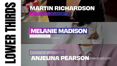 Elegant Lower Thirds Elements template preview
