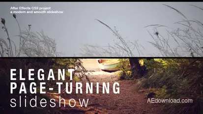 Elegant Page-Turning Slideshow Video Displays template preview