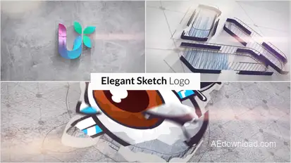 Elegant Sketch Logo Reveal Logo Stings template preview