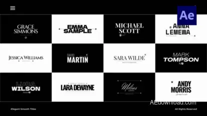 Elegant Smooth Titles /Ae Titles template preview